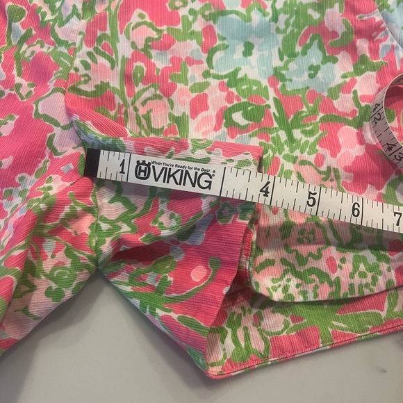 Lilly Pulitzer Adie Shorts Southern Charm Pattern Size 4 Pink Green EUC - Picture 4 of 8